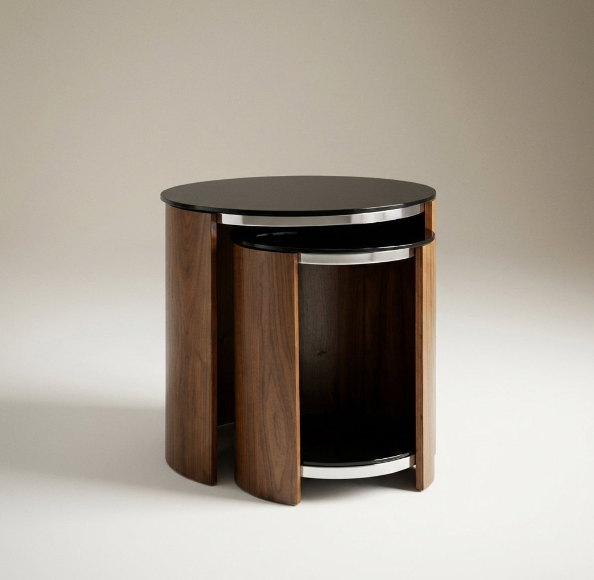 Florence Walnut Nest of Tables - Jual Furnishings
