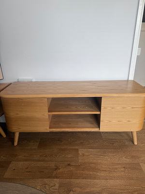 Oslo Oak TV Stand – Seconds | Mid-Century Media Unit