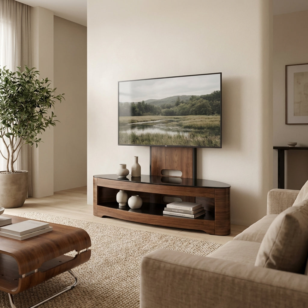 Florence Walnut Cantilever TV Stand