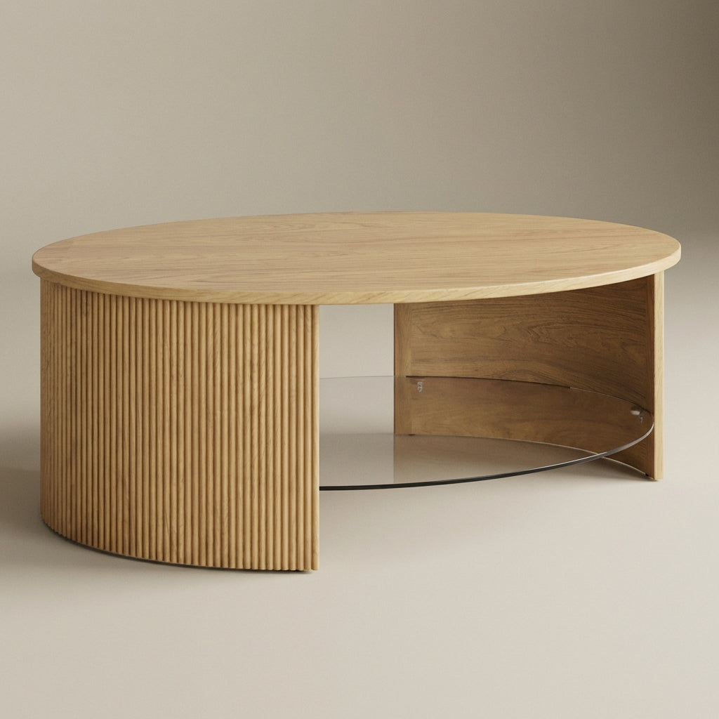 Roma Oak Fluted Coffee Table