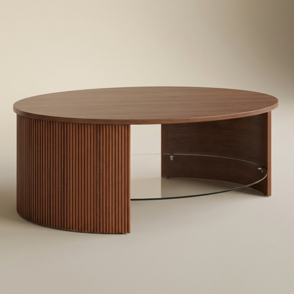 Roma Walnut Fluted Coffee Table