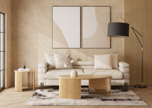 Roma Oak Fluted Side Table