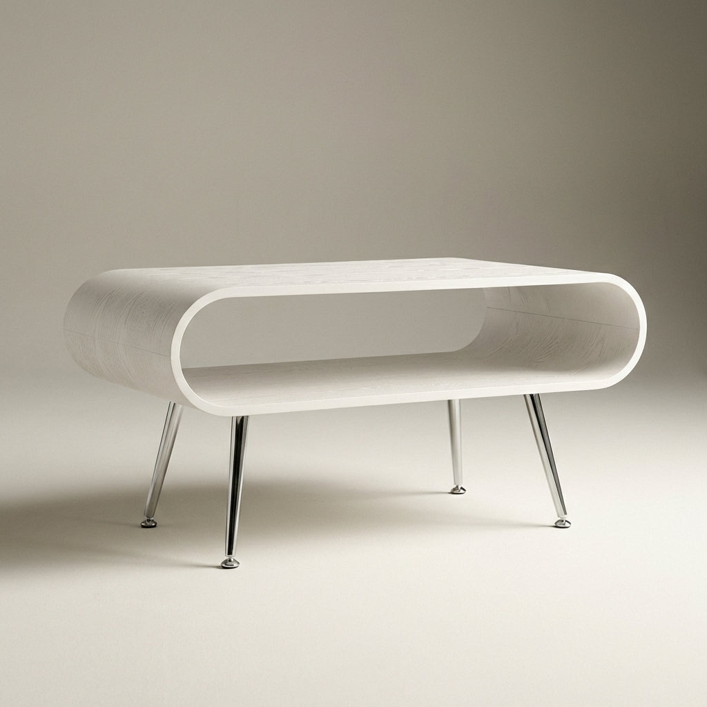 Auckland White & Chrome Coffee Table