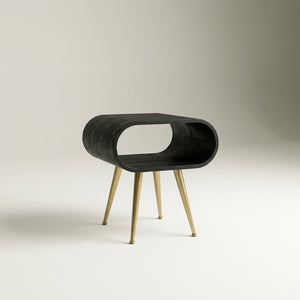 Auckland Black & Brass Side Table