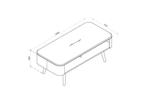 Oslo Walnut Fluted Coffee Table