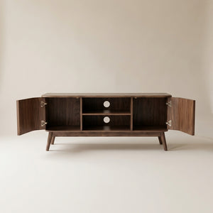 Jual Oslo Walnut Fluted TV Stand