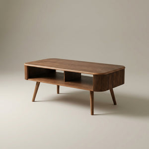 Oslo Walnut Fluted Coffee Table