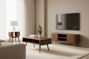 Oslo Walnut Fluted Coffee Table