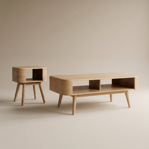 Oslo Oak Coffee Table & Lamp Table Bundle