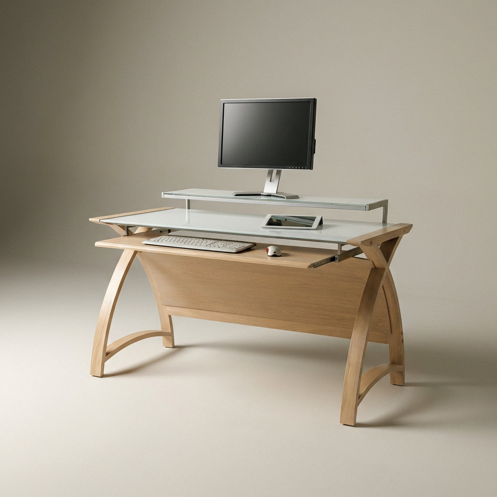 Helsinki Oak 1300mm Desk - Jual Furnishings