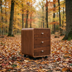 Helsinki Walnut 3 Drawer Pedestal
