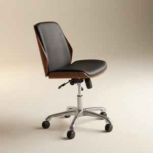 Helsinki Corner Desk Set Walnut, Including Office Chair - 900mm Desk & 1300mm Table & Office Chair