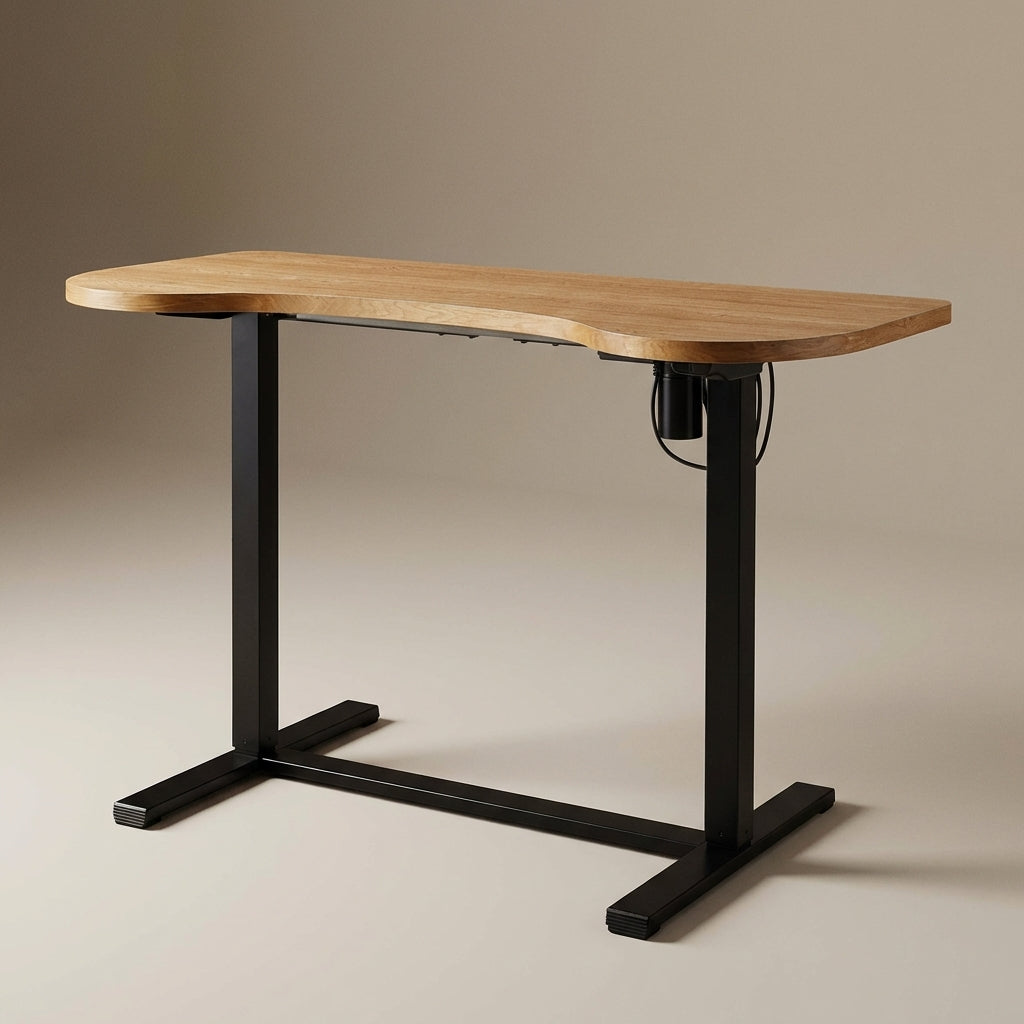 San Francisco Oak Height Adjustable Desk