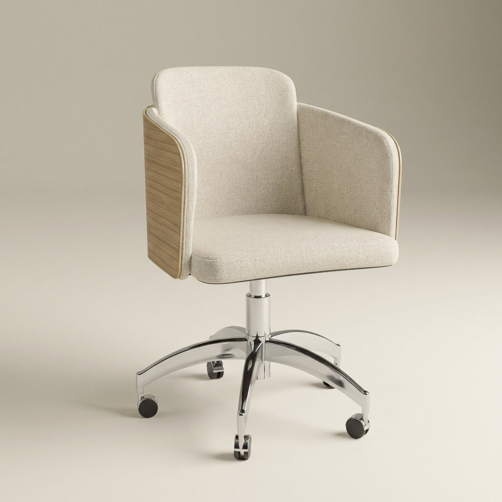 San Francisco Oak Fabric Office Chair