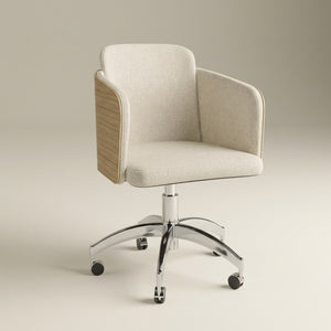 San Francisco Oak Fabric Office Chair