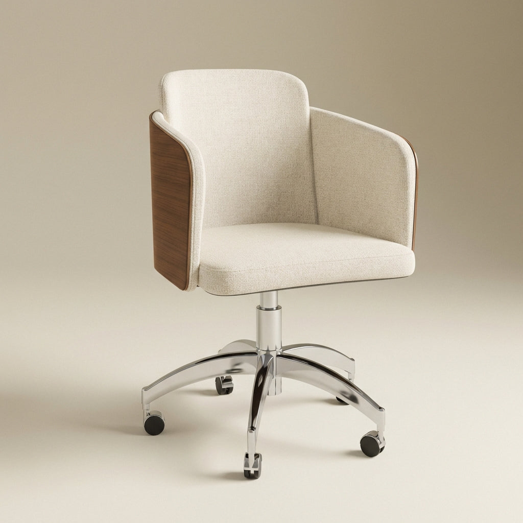 San Francisco Walnut Fabric Office Chair