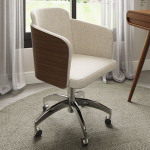 San Francisco Oak Fabric Office Chair