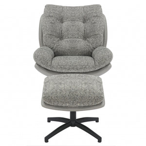 Kensington Grey Lounge Chair and Footstool