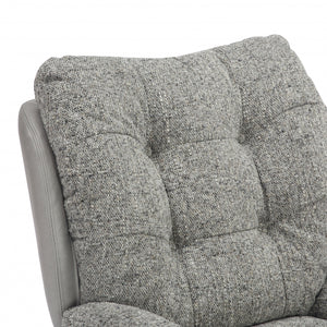 Kensington Grey Lounge Chair and Footstool