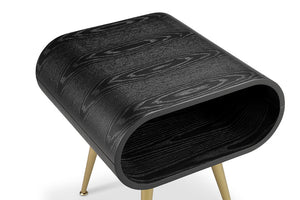 Auckland Black & Brass Side Table - Jual Furnishings