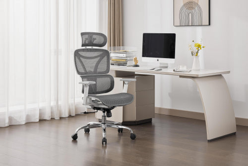 Chester Mesh Grey & White Office Chair