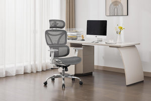 Chester Mesh Grey & White Office Chair