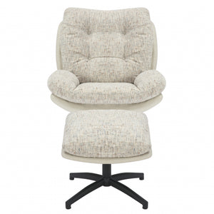 Kensington Cream Lounge Chair and Footstool