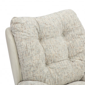 Kensington Cream Lounge Chair and Footstool