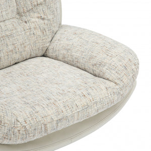 Kensington Cream Lounge Chair and Footstool