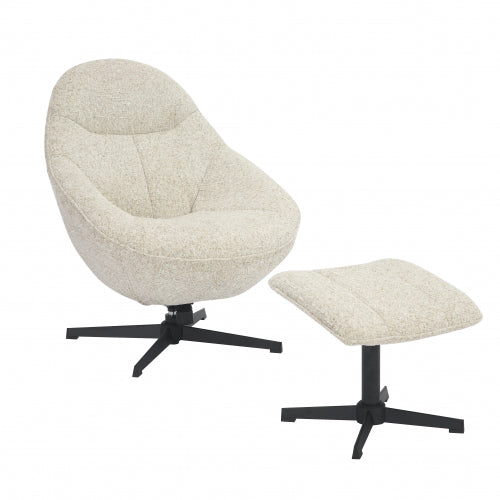 Belmont Natural Lounge Chair and Footstool