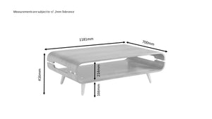 Havana Matt Walnut Coffee Table - Jual Furnishings