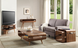 Havana Matt Walnut Corner TV Stand - Jual Furnishings