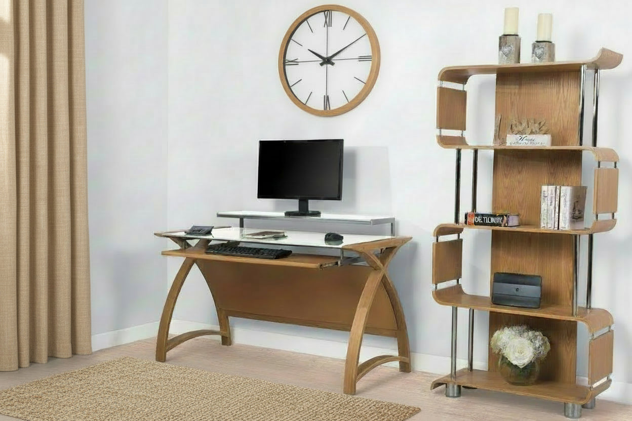 Helsinki Oak 1300mm Desk - Jual Furnishings