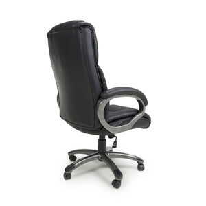 Mayfair Black Leather Faced Office Chair