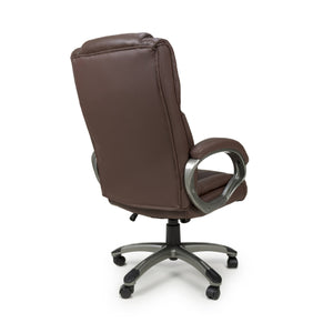 Mayfair Brown Leather Faced Office Chair