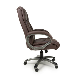 Mayfair Brown Leather Faced Office Chair