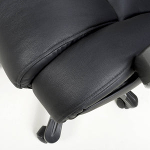 Mayfair Black Leather Faced Office Chair