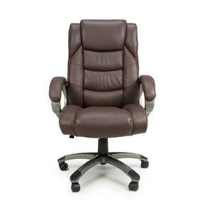 Mayfair Brown Leather Faced Office Chair