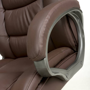 Mayfair Brown Leather Faced Office Chair