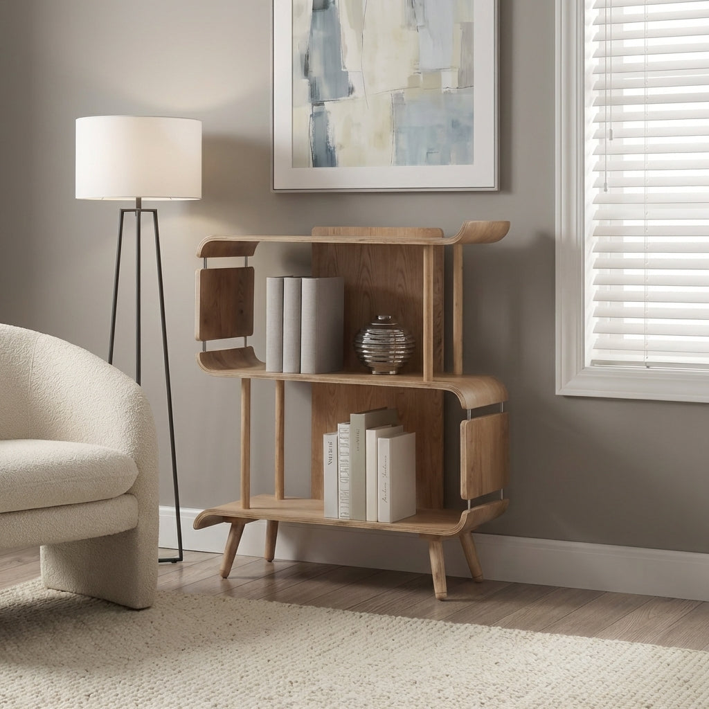 San Francisco Oak Short Bookshelf