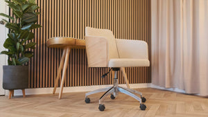 San Francisco Walnut Fabric Office Chair