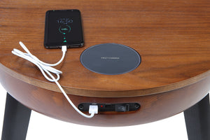 San Francisco Walnut Smart Speaker/Charging Side Table
