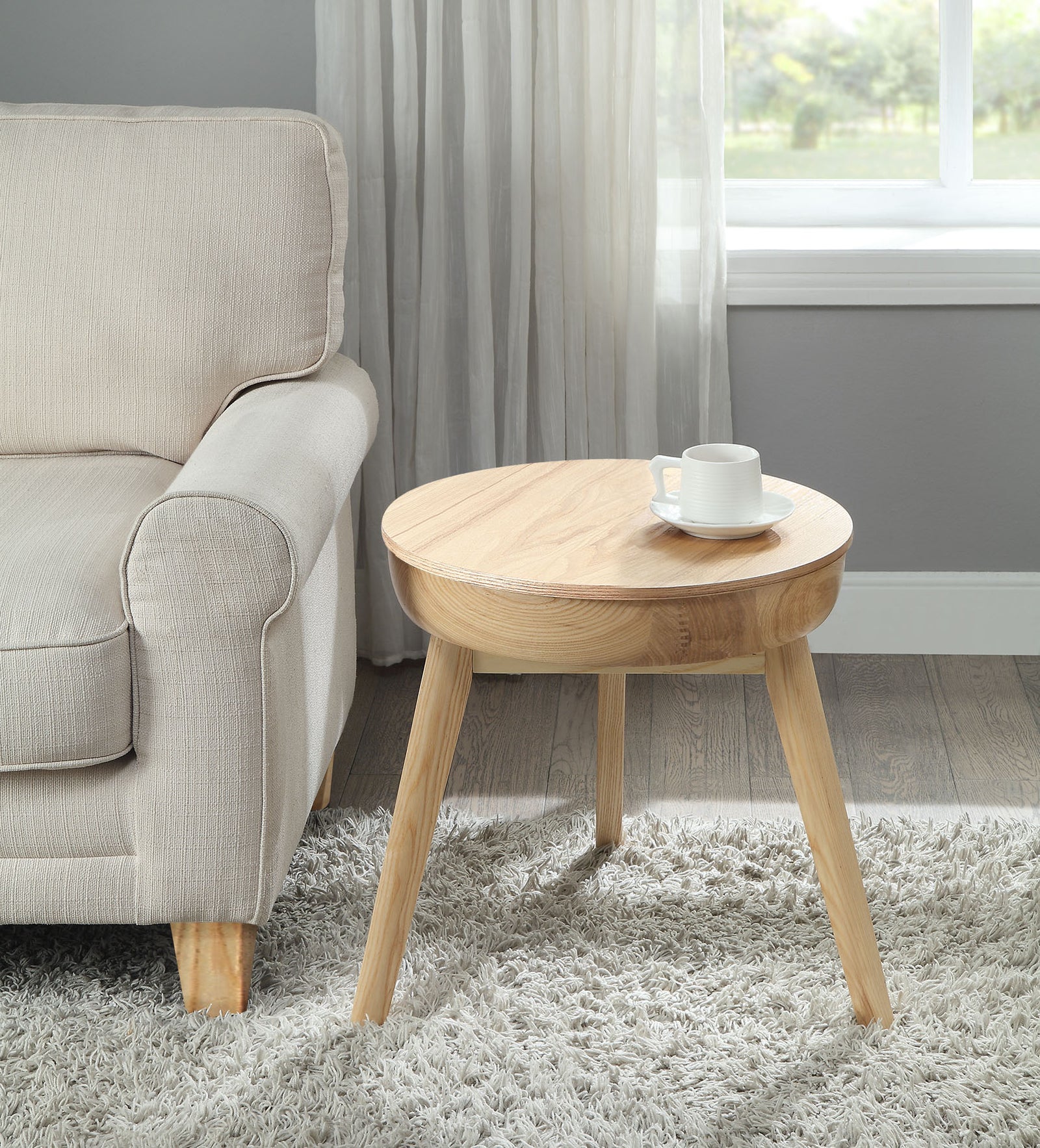 San Francisco Oak Side Table