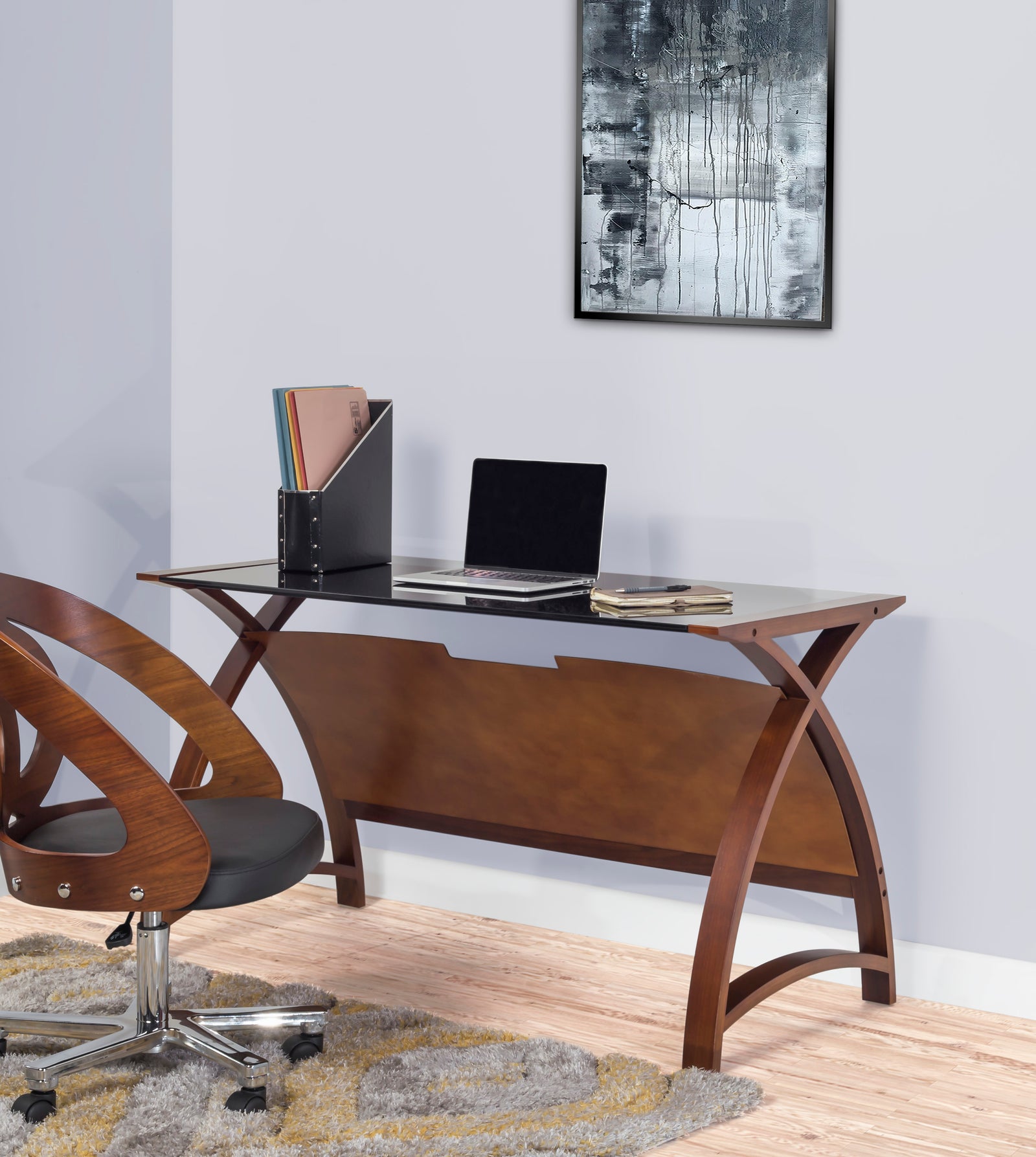 Helsinki Walnut 1300mm Laptop Desk