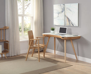San Francisco Oak Smart Speaker/Charging Desk