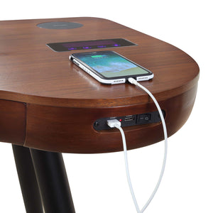 San Francisco Walnut Smart Speaker/Charging Desk